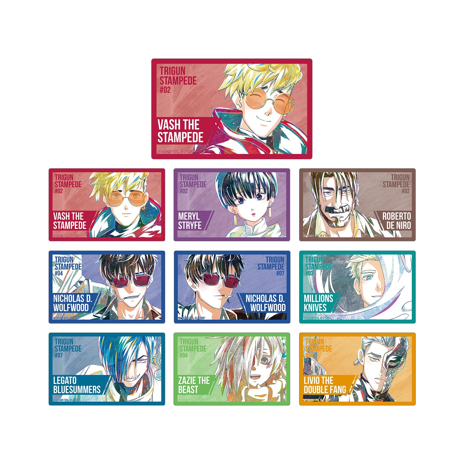 TRIGUN STAMPEDE つながるトレーディングイラストカード 全17種 駿河屋 -<中古>全17種セット つながるトレーディングイラストカード